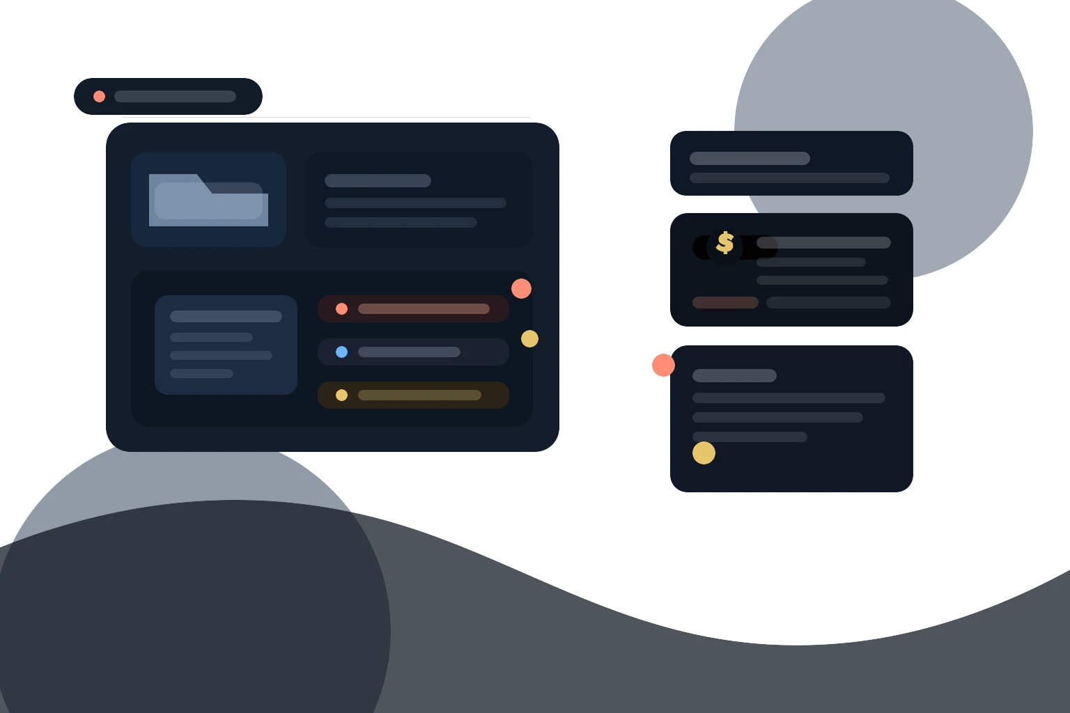 Data extortion illustration showing a government network, stolen files, negotiation chat, and a Bitcoin payment trail tied to Kairos