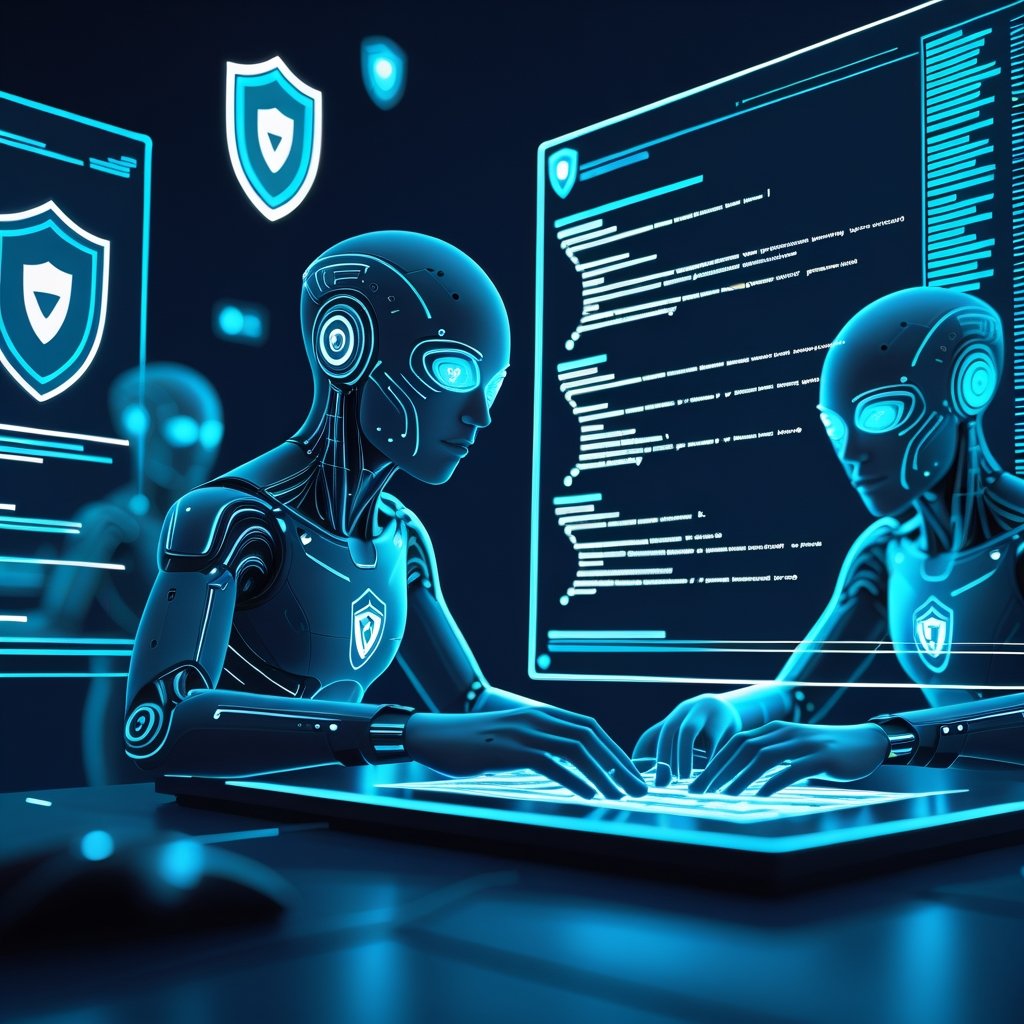 AI coding agents generating vulnerable code with security warning symbols