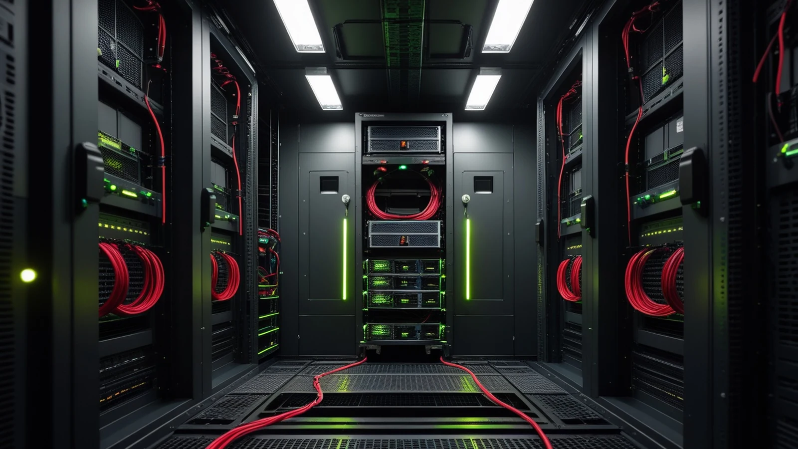 GitHub Actions secret theft represented by a dark CI runner room with severed credential conduits and isolated build hardware