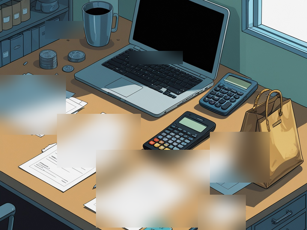 Accounts-payable desk scene showing a paused vendor payment workflow with a desk phone, calculator, dark laptop, and finance tools used to verify a suspicious invoice request