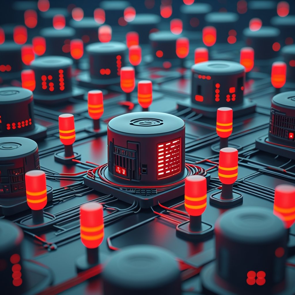 Compromised IoT devices forming botnet network infection