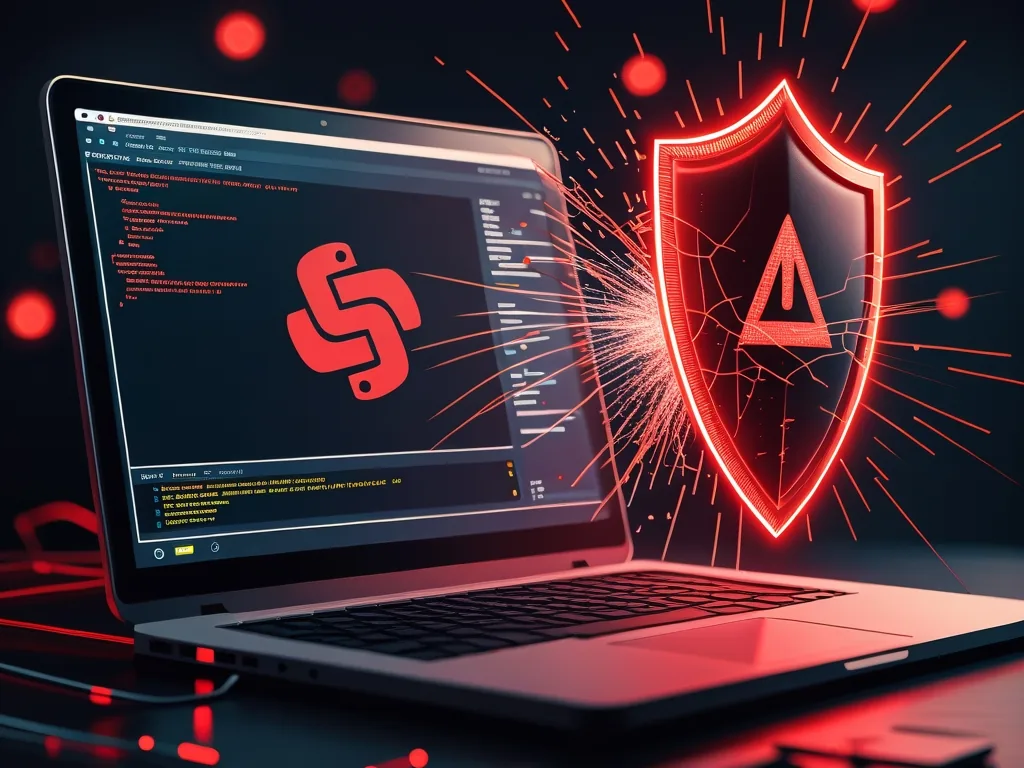 Marimo notebook CVE-2026-39987 critical RCE vulnerability security alert showing Python terminal exploitation
