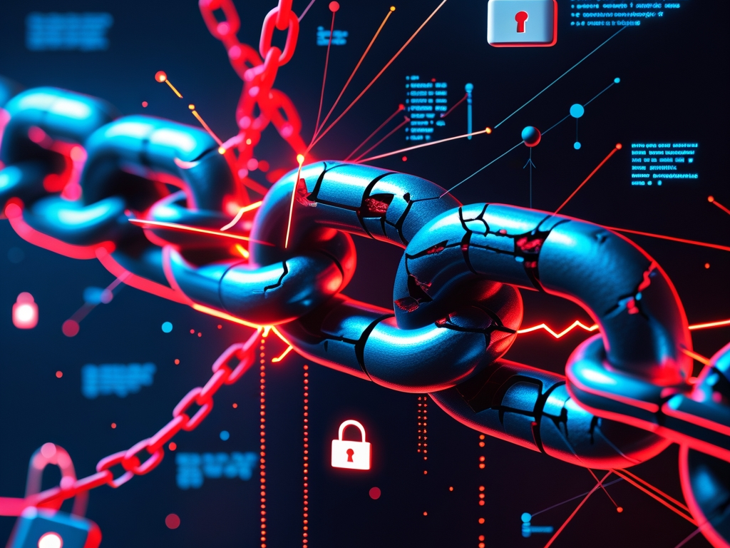 MCP protocol systemic vulnerability visualization showing broken AI supply chain security