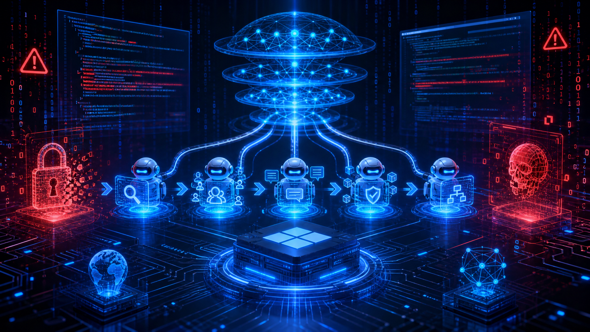 Microsoft MDASH multi-model AI security system scanning Windows code for vulnerabilities with orchestrated agent pipeline
