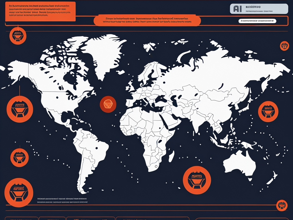 Dashboard-style illustration showing a massive scan of exposed AI services, chatbots, Ollama APIs, and agent platforms across the internet