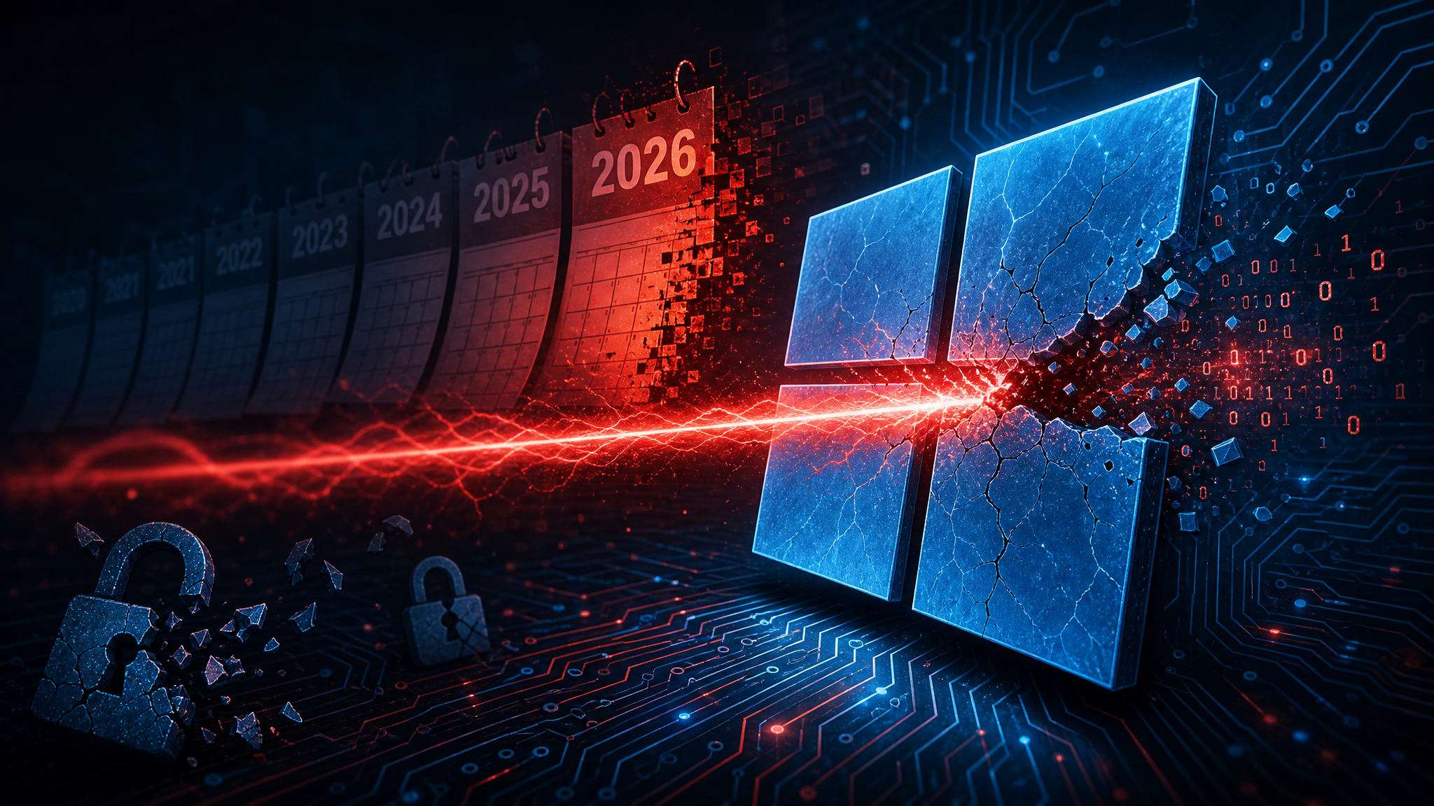 MiniPlasma Windows zero-day exploit visualization showing privilege escalation from standard user to SYSTEM on patched systems