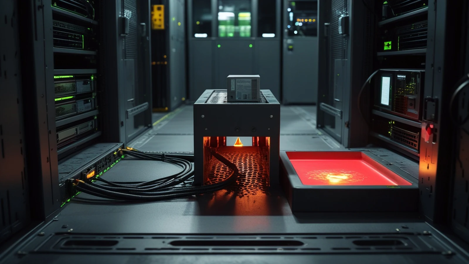 Rapuncel infostealer scene with a counterfeit software package entering a dark workstation staging area through a deceptive repository delivery route