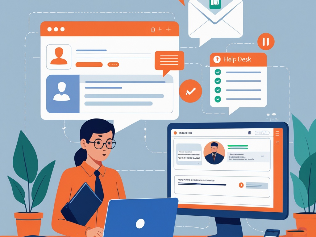 Cybersecurity illustration showing a small business employee reporting a suspicious message through a work laptop and phone while a security lead reviews a simple triage workflow