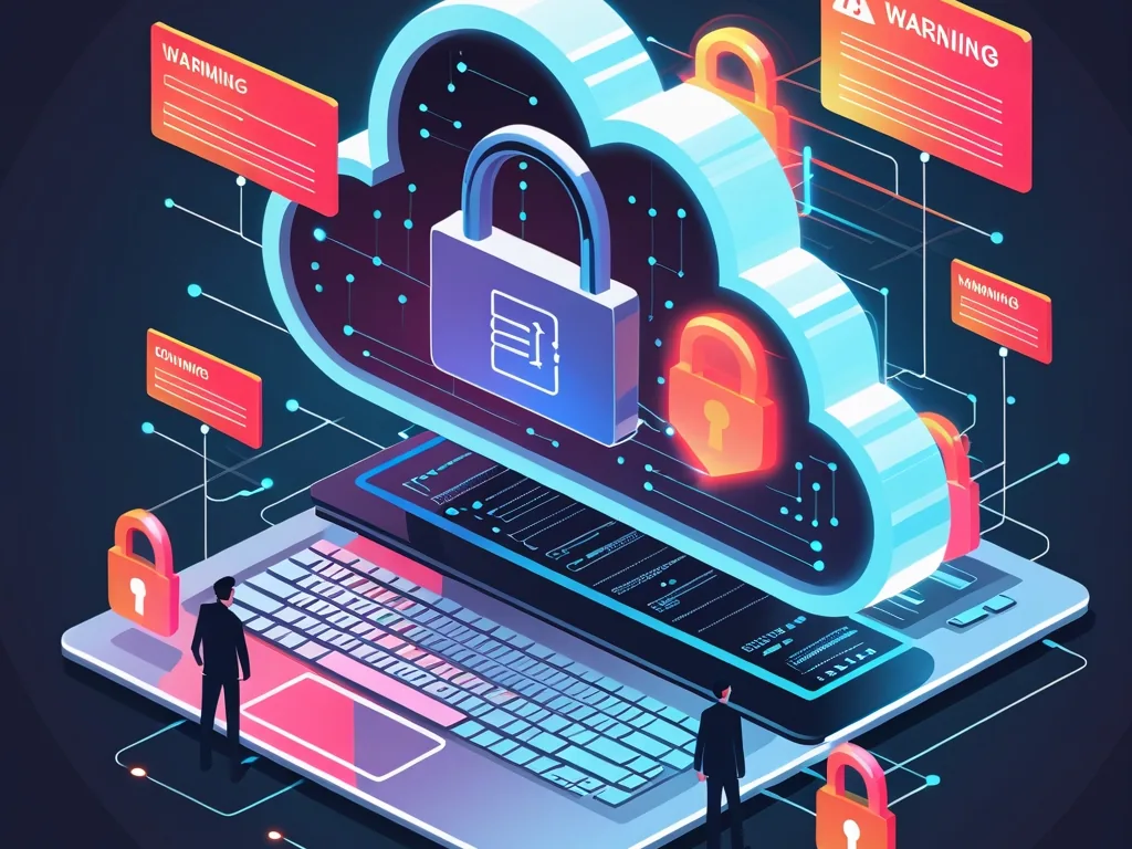 Supply chain cybersecurity illustration showing cloud developer infrastructure, OAuth compromise, and exposed environment variables